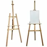 XXL Staffelei Groß 170 cm aus Buchenholz. Verstellbare Holzstaffelei für Leinwand bis 100 cm – Atelier-Staffelei für Malerei, Präsentation, Hochzeit, Events & Ausstellung
