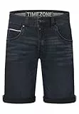 Timezone Herren Jeans Shorts Slim SCOTTYTZ Short - Mid Waist - Slim Fit W29-W40, Größe:W 36, Farbe:3262-9900 Used Black Wash