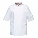 Portwest C738 Herren Profi-Kochjacke Mit Luftmaschen Weiß, L