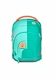 Affenzahn Abenteuerrucksack Daydreamer ergonomisch, 12L Volumen, individualisierbar, mit Regenschutz und Reflektoren Krabbe - Türkis
