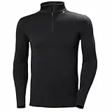 Helly Hansen Herren Lifa Merino Midweight 1/2 Zip, Schwarz, XL