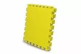 JAMARA 460418 - Puzzlematten gelb 50 x 50 cm 4tlg. - kinderleichtes Stecksystem, ca. 1 x 1m, erweiterbar, geeignet als Spielmatte/Kälteschutz, rutschsicherer Untergrund, abwaschbar, strapazierfähig