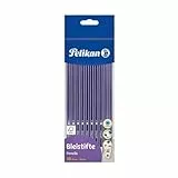 Pelikan 811132 Bleistift mit Radiergummi, HB, Sechskant, 10 Stück