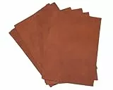 HAPPER STUDIO Leder Zuschnitte A5 x 6 Stücke. Für DIY, Basteln, Handwerk und Reparatur. 1,3-1,5 mm Starkes Rindsleder. (Braun Ferra)