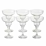 Der-Porzellan-Laden by Capri Margaritagläser 350ml Fassungsvermögen, 6er Set, Cocktailgläser aus Kristallglas, robust und langlebig, spülmaschinengeeignet