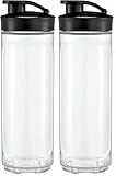 WMF Kult X Mix & Go/Küchenminis Trinkflasche 600 ml, Smoothie Flasche, Mixbehälter, Smoothie Becher aus Tritan-Kunststoff, bruchsicher (Packung mit 2)