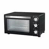 Melchioni Familie | Elektrischer Backofen DEVIL, Kapazität 23 Liter, 3 Kochmodi, Timer 60 Minuten, 1200W, Doppelglas, Innenlicht und Temperatur Bis zu 230 º C, 46 x 38,2 x 27,3 cm