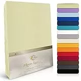 MOON-Luxury Spannbettlaken Spannbetttuch Jersey Stretch 230g/m² für Wasserbetten, Boxspringbetten und herkömmliche Matratzen (Pistazie, 90x200-100x220)