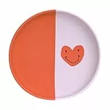 LÄSSIG Baby Silikon Kinderteller/Silicone Plate Happy Rascals Heart