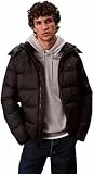 Calvin Klein Herren Pufferjacke Nylon Zip Off mit Kapuze, Schwarz (Black), M