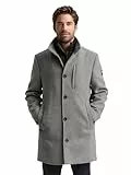 TOM TAILOR Herren 2-in-1 Wollmantel mit Abnehmbarer Innenjacke