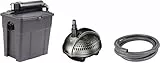Pontec 50239 MultiClear Set 8000 - Komplettset aus Filterpumpe und Durchlauffilter / Durchlauffilterset / Mehrkammerfilter, Schwarz