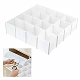Dulamet 10 Stück Schubladenteiler, 38x11 cm Schubladentrenner Verstellbare Schubladen Organisers Trennwände, Schubladeneinsatz für Unterwäsche, Socken, Kosmetik, Schlafzimmer, Büro (Weiß)