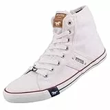 MUSTANG Damen Canvas High Top Sneaker Weiß EU 39