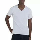 Replay Herren T-Shirt Kurzarm mit V-Ausschnitt, Weiß (White 001), L