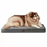 EHEYCIGA Orthopädisches Hundebett XXL Grosse Hunde 120x74x9cm, Hundekissen Waschbar Flauschig, Hundematte Hundematratze für Kiste, Grau