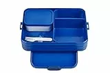 Mepal - Bento Lunchbox Take A Break Large - Brotdose mit Bento-Box - Meal Prep Box für Sandwiches, Kleine Snacks & Reste - Snack & Mittagessen - Essensbox mit Fächern - 1500 ml - Vivid Blue