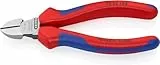 KNIPEX Seitenschneider mit Mehrkomponenten-Hüllen schwarz atramentiert 140 mm 70 02 140