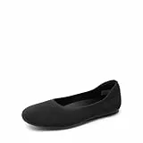 DREAM PAIRS Damen Ballerinas mit Cloud-Komfort gepolsterter Einlage Fußgewölbestütze atmungsaktiv rutschfest dreilagige Stoßdämpfung faltbar maschinenwaschbar,Size 41,Schwarz,SDFA2423W