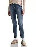 CECIL Damen Style Scarlett 1-knopf 49 Jeans Im Casual Fit, Mid Blue Wash, 26W / 30L EU