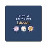 Grafik Werkstatt lustiger Untersetzer aus Kork | Lächeln, Bunt