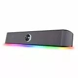 Trust Gaming GXT 1619 Rhox PC Soundbar mit RGB Beleuchtung 12W (6W RMS), Stereo Computer Boxen, USB-Betrieb, 3.5 mm AUX Anschluss, Kleine PC Lautsprecher für Desktop, TV, Laptop - Grau