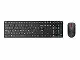 Lenovo Pro Combo 6000 - Tastatur-und-Maus-Set - kabellos - 2.4 GHz, Bluetooth 5.3 - QWERTZ - Deutsch - Finsternis schwarz - braune Box
