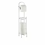 axentia Klopapierhalter Udana für Badezimmer und Gäste-WC, Toilettenpapierhalter stehend, Bad-Accessoire für vier Rollen Toilettenpapier, verchromt, ca. 15,5 x 66 cm, Silber