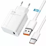 67W USB C Ladegerät Netzteil für Xiaomi 15 Pro 14t 14 13 12 13 Lite 12S Ultra 11T Redmi Note 14 13 12 Poco F5 Pro Poco X6 X7 X5, Schnellladegerät USB Power Handy Ladegeräte mit 6A Ladekabel 2M