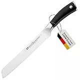 GROSSMAN® 009PF | Brotmesser 33,0 cm | Ultrascharfer Küchenmesser | Deutschem Edelstahl Klinge 20,0 cm | mit Ergonomischen Griff 13,0 cm (220 Gramm)