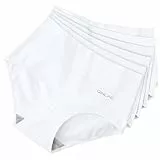 QINCAO Unterhosen Damen, 6er Pack Hohe Taille Slips Baumwolle Unterwäsche, Stretch Atmungsaktiv Panties Weich