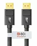 Silkland 80Gbps DisplayPort Kabel 2.1 2M [VESA-Zertifiziert] DP80, [8K@240Hz 4K@540Hz 360Hz 240Hz 180Hz] DP 2.1 Kabel 16K, HDR10 FreeSync G-Sync UHBR20 für PC, Gaming-Monitor, 5090 7900XTX