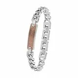 JOOP! Identarmband Edelstahl Herren Armschmuck, 18,5+1,5+1,5 cm, Silber, Kommt in Schmuck Geschenk Box, 2038040