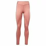Reebok Damen High Rise Rib Yoga-Hose, Tonfarben (Baked Clay), L