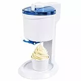 Gino Gelati Softeismaschine | Eismaschine für Zuhause | 1L Kapzität | schnelle Zubereitung ca. 20 Min | einfache Bedienung | ohne Kompressor | Blau/Weiß
