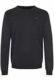 11 Project Sandro Herren Strickpullover Feinstrick Pullover, Größe:3XL, Farbe:Dark Grey Melange (1940071)