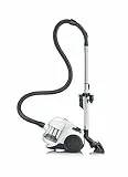 SEVERIN Beutelloser Zyklon-Staubsauger, Bodenstaubsauger für Allergiker, Staubsauger ohne Beutel mit Fugen- und Polsterdüse, 1,5 L, weiß/schwarz, CY 7103