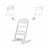CYBEX Gold IRIS Hochstuhl 3in1-Set, Mitwachsend, 6 Monate - 99 Jahre, Inkl. Baby-Set und Tablett, Buchenholz/Kunststoff, All White