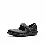 Clarks Ashland Elayne Mary Jane Damen Flach, Marineblau getrocknet, 39 EU