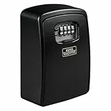 Burg-Wächter Schlüsseltresor mit 4-stelligem Zahlencode für außen und innen, Sicher, Wandmontage, Key Safe 40 SB, Schwarz, Außen: 146x105x54mm (HxBxT)