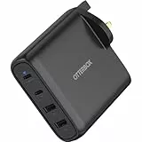 OtterBox Standard UK 100W USB-C PD GaN 4 Port Ladegerät, x2 USB-C PD Ports + x2 USB-A Ports, Schnelllade Gerät für Smartphone und Tablets, Sturzgeschützt und Robust, Schwarz