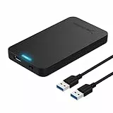 SABRENT Festplattengehäuse 2,5 Zoll USB 3.2 Gen 1 auf SATA III - Externes SSD/HDD Gehäuse mit UASP Unterstützung, werkzeugfreie Montage, kompatibel mit 7mm/9.5mm Laufwerken (EC-UASP)