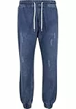 Urban Classics Herren Jeanshose Jogg Denim, lässige Herren Jeans Jogginghose, Tapered Design, Slim Fit