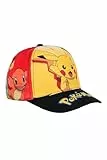 Pokemon Baseballkappe für Jungen, Klassische Kinderhut Pikachu Bulbasaur Squirtle Charmander Eevee, Sommerhut für Kinder