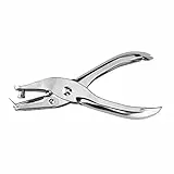 D.RECT 1140 Einzellochstanze | 6 mm Silber Locher | 1-fach Lochzange | Papierlocher | Bürolocher | Hochleistungslocher als Schreibtischzubehör idealer Lochstanzer für Ordner | 8 Blatt