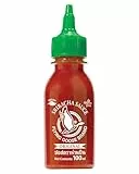 FLYING GOOSE Sriracha Chilisauce, das Original, scharf, grüne Kappe, scharfe Würzsauce aus Thailand, 1 x 100 ml