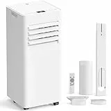 Klimaanlage mobil, 9000 BTU 3-in-1 Klimagerät mit Abluftschlauch – mobile Klimaanlage: Kühlen, Entfeuchten, Ventilator. Leise, für Räume bis 25m², inkl. Fernbedienung, Schlafmodus, 24h-Timer