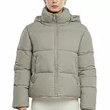 PUFFIT Damen Winter Jacke mit Kapuze Warmer Wasserdicht Winterjacke Steppmantel Female Jacken