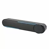 HiFi-Surround-Sound-Lautsprecher, Kabelgebundene Soundbar mit Touch-Steuerung, Kabelgebundene USB 2.0-Desktop-Soundbar mit LED-Leuchten, Verbessern Sie Ihr Audioerlebnis