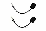 Ersatz-Spielmikrofon für Logitech G Pro X & G Pro Gaming Headset auf PS4 PS5 Xbox One PC, abnehmbares 3,5-mm-Boom-Mikrofon 2 Stück